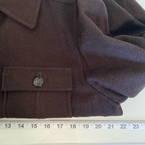 J. Crew Women's Wool Pea Coat Brown Size M - Picture 5 of 6